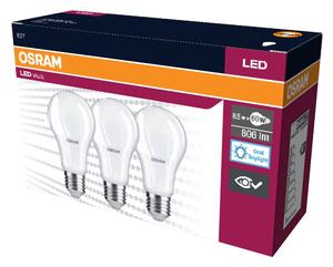 3 ks LED žárovka E27 8.5 W CLASSIC A, studená denní bílá
