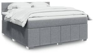 Box spring postel s matrací světle šedá 180 x 200 cm textil 3287147