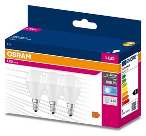 3 ks LED žárovka E14 7.5 W CLASSIC P, studená bílá
