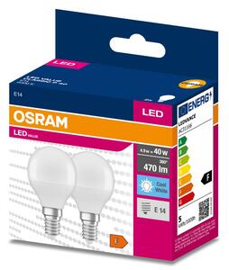 2 ks LED žárovka E14 4.9 W CLASSIC P, studená bílá