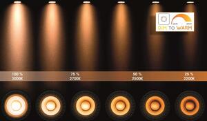 Lucide 09921/12/30 stropní bodové svítidlo Fedler 1x12W | LED GU10 | 820lm | 2200K/3000K - žárovka je součástí balení, černá, stmívatelné, CCT