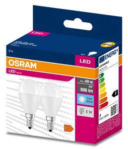 2 ks LED žárovka E14 7.5 W CLASSIC P, studená bílá