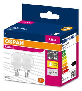 2 ks LED žárovka E14 4.9 W 470 lm CLASSIC P, teplá bílá