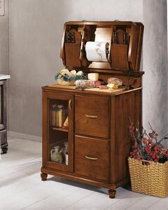 Zásuvková skříň s krájecí plochou AMZ371A, Italský stylový nábytek, Provance dekoru AM: ořech červotoč