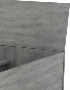 Postel se zásuvkami Carlos 90x200, šedý beton