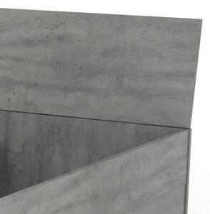 Postel se zásuvkami Carlos 140x200, šedý beton
