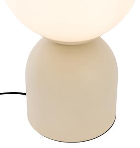 Hotelová elegantní stolní lampa béžová s opálovým sklem - Pallon Trend