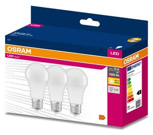 3 ks matná LED žárovka E27 10 W CLASSIC A, teplá bílá