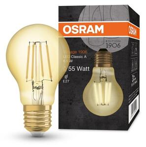 Zlatá LED žárovka E27 6,5 W VINTAGE CLASSIC A, teplá bílá