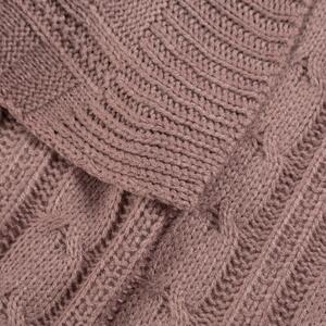 Růžová pletená deka ARIEL2 130 x 170 cm