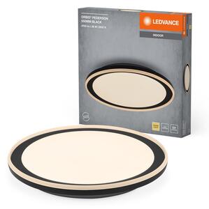 Černé LED stropní svítidlo 550 mm ORBIS, teplá bílá