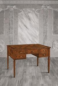 Psací stůl AMZ677A, Italský stylový nábytek, provance dekoru AM: ořech červotoč
