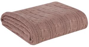 Růžová pletená deka ARIEL2 130 x 170 cm