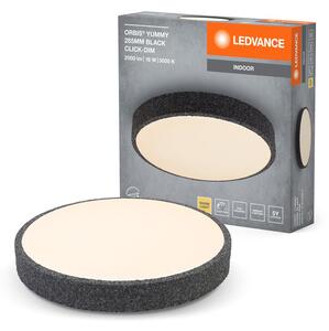 Černé LED stropní svítidlo 285 mm ORBIS, teplá bílá
