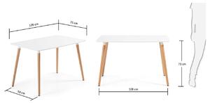 Bílý lakovaný jídelní stůl Kave Home Wad 120 x 75 cm
