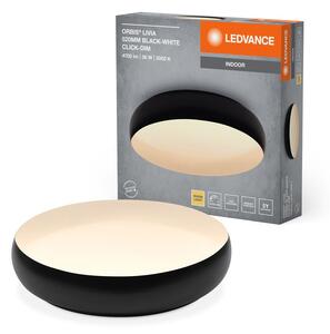Černé LED stropní svítidlo 520 mm LIVIA, teplá bílá