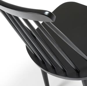 Černá dřevěná jídelní židle Kave Home Tressia