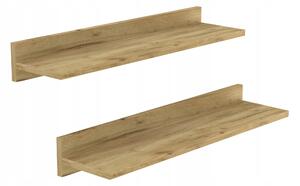 Police laminovaná deska HWS FURNITURE 60 x 15 cm dub craft zlatý