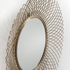 Mosazné závěsné zrcadlo Kave Home Juicy 65 cm