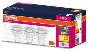 3 ks LED bodovka GU10 2.8 W 36° PAR16, teplá bílá