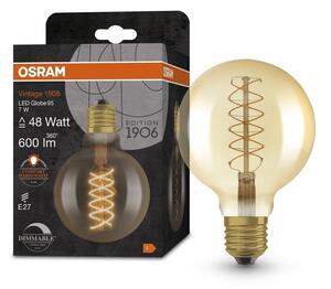 Zlatá stmívatelná LED žárovka E27 7 W VINTAGE, teplá bílá