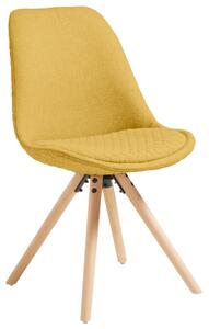 Žlutá látková jídelní židle Kave Home Ralf