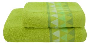 Set ručníku a osušky VERGA zelený