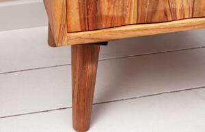 Moebel Living Masivní akátový noční stolek Catico 40 x 35 cm