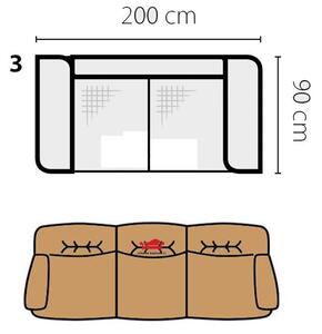 Pohovka Dubai sofa 3 - VÝBĚR TKANIN - bez funkce