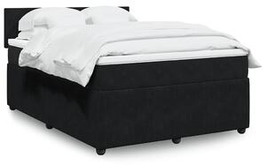 Box spring postel s matrací černá 140 x 190 cm samet 3287730