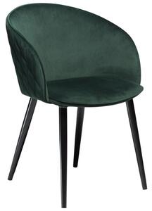 Dan-Form Zelená sametová jídelní židle DanForm Dual