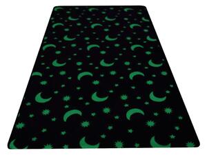 TEMPO-KONDELA GLOVIS TYP 1, svítící koberec, šedá / vzor, 80x150 cm