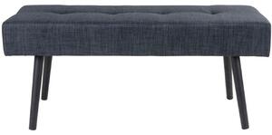 Nordic Living Tmavě šedá látková lavice Mekl 100 cm
