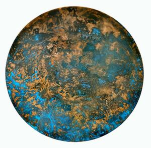 Stolní deska Ocean2 kruh 49cm oxidovaná měď