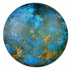 Stolní deska Ocean3 kruh 49cm oxidovaná měď