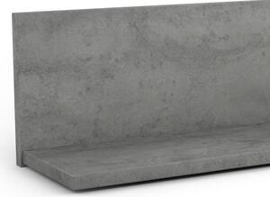 Nástěnná police Carlos, šedý beton, 120 cm