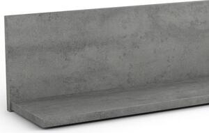 Nástěnná police Carlos, šedý beton, 150 cm