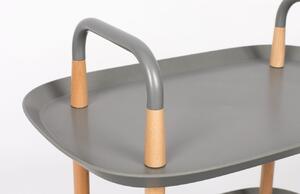 White Label Šedý plastový odkládací stolek WLL Cruiser 57,5x37 cm
