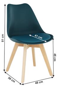 Jídelní židle Bralla 2 (modrá). 1015642