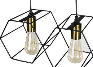 Toolight - Závěsná stropní lampa Hexagon - černá/zlatá - APP1133-5CP