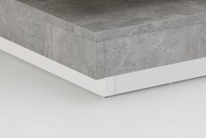 Konferenční stolek Andy, bílý/šedý beton