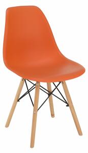 Jídelní židle Cisi 3 (oranžová). Vlastní profesionální přeprava až k Vám domů 1015647