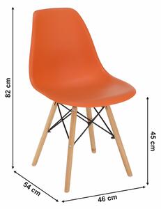 Jídelní židle Cisi 3 (oranžová). 1015647