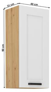 Horní skříňka Lesana 2 (bílá + dub artisan) 40 G-90 1F . 1063970