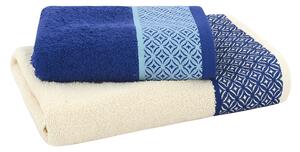 Set ručníku a osušky NAXOS modrý