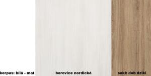 Royal - dolní skříňka rohová D90N - borovice nordická