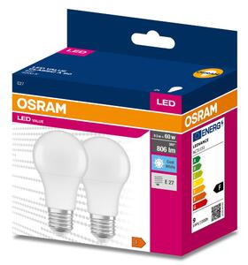 2 ks LED žárovka E27 8.5 W CLASSIC A, studená bílá
