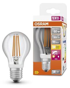 LED žárovka se senzorem pohybu E27 7,3 W STAR CLASSIC A, teplá bílá