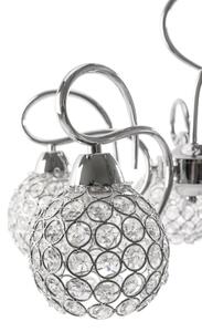 Toolight - Závěsná stropní lampa Ball Crystal - chrom - 392183