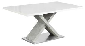 Jídelní stůl Farnali (lesk bílý + beton). Vlastní profesionální přeprava až k Vám domů 1015679